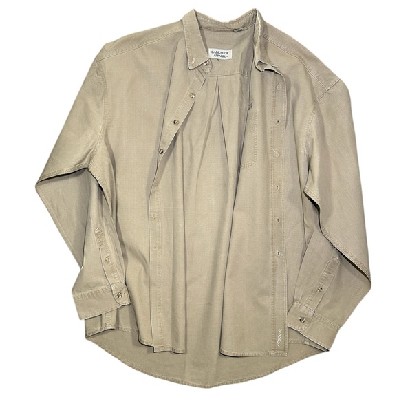 LABRADOR APPAREL Long Sleeve Tan Khaki Button Down Shirt Mens Size XXL - Picture 4 of 8